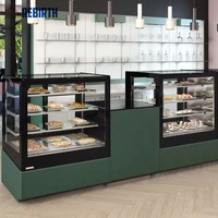Vitrine réfrigérée pour gâteaux, refroidie par air, de qualité commerciale, directement de l'usine, pour hôtel et restaurant, élégante vitrine
