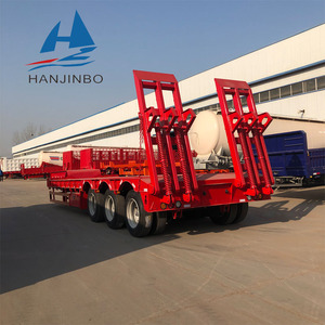 Remolque de Cama Baja de Transporte de 3 Ejes y 40 pies de la Marca <span class=keywords><strong>HJB</strong></span> de Moda, al Precio Más Bajo de Fábrica - Product Image 2