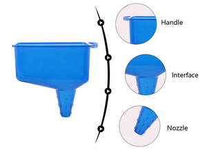 Funil quadrado de plástico transparente qm, novo design personalizado - Product Image 4