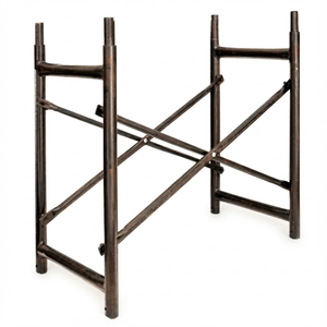 Système d'échafaudage mobile pliable galvanisé, cadre portable pour la construction, matériau de construction métallique - Product Image 1