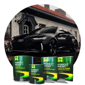 FOREST Auto Paint Shop Fast Drying Washable Black Red Color Car Paint Clear Coat Repair for Automotive Gloss Finish