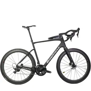 Заводской поставщик, 11 скоростей, полный гравийный велосипед, карбоновый велосипед, рама для циклокросса с углеродным колесом Maxxis