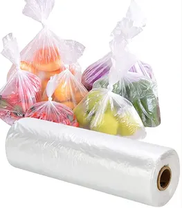 Dubbele Lijnen Pe Supermarkt Plastic Clear Voedsel Opslag Saver Bag Fruit Groente Bakkerij Snack Kruidenier Zak Roll Making Machine