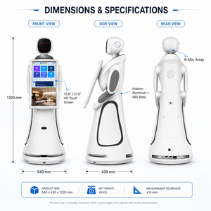 Robot de Recepción con IA Comercial, Interactivo, con Navegación Autónoma, Asistente de Voz, Multilingüe en Tiempo Real - Product Image 5