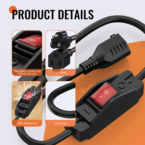 30A 4 pin Inline on off Rocker <span class=keywords><strong>Switch</strong></span> Led không thấm nước Inline chuyển 2ft 14awg mở rộng Inline Dây chuyển đổi với cáp và ổ cắm - Product Image 3