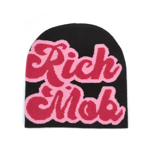 Cappello Jacquard in maglia Jacquard 100% acrilico personalizzato Logo caldo stile sport invernali cappello per uomo donna Streetwear OEM - Product Image 4