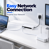 Switch Ethernet de bureau 5/8 ports 100 Mbps, Switch réseau Gigabit 10/100/1000 Mbps non géré pour la maison, le bureau, la vidéosurveillance, OEM