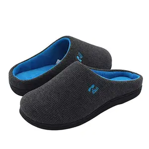 Pantufa unissex, chinelo de pelúcia para homens e mulheres, pantufa de espuma de memória, relógio com gel para homens