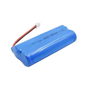 14650 תאי 7.4v 900mah נטענת ליתיום יון סוללה עבור אלקטרוניקה