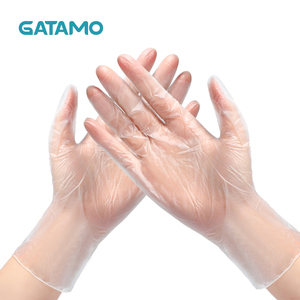 GV16 прозрачные дешевые прозрачные ПВХ перчатки виниловые пищевые сервис без порошка мягкие виниловые перчатки без порошка - Product Image 4