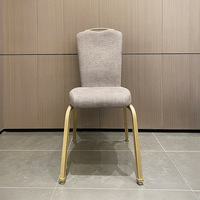Chaise de banquet en fer forgé de style moderne simple et pliable à dossier haut, de fabrication Silver Horse, luxe léger, éponge, pour hôtel
