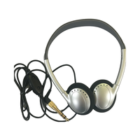 Headphone musik kabel Jack 3.5mm portabel dengan earphone Stereo prinsip dinamis untuk DJ Sports Travel kompatibel Chipset JL