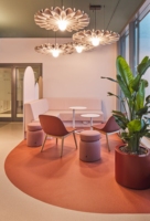 Lampe acoustique en feutre en forme de fleur, design moderne pour l'intérieur