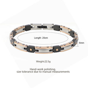 Bracciale da Uomo <span class=keywords><strong>di</strong></span> Nuovo Design in Acciaio Inossidabile 316 Premium con Finitura Lucida Regolabile, Gioiello e Accessorio da Polso in <span class=keywords><strong>Combinazione</strong></span> <span class=keywords><strong>di</strong></span> Stile Casual - Product Image 5