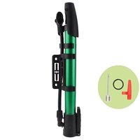 Mini pompe à vélo manuelle portable en aluminium pour BMX et cruisers, avec manomètre 50-80 PSI et valve à embout élégant, pour équipement de cyclisme