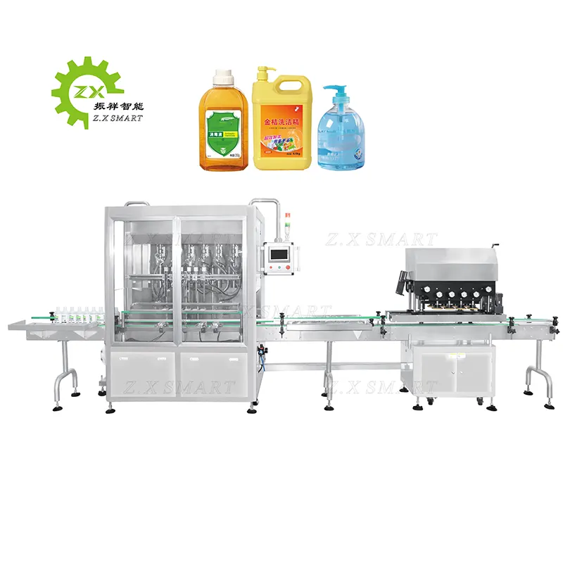 ZXSMART Bottle Packing Shampoo Lotion Cream Shower Gel Liquid Detergent Production Line Filling Machine