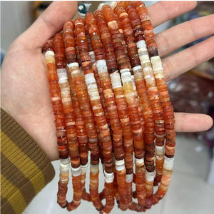 خيوط الخرز الفواصل بيروفان الناري من أحجار كريمة رونديل ، خيوط الخرز لصنع المجوهرات - Product Image 5