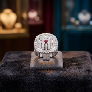 Anillo de Compromiso de Acero Inoxidable de Excelente Calidad con Circonitas, Estilo Hiphop, Chapado en Plata 925, Lujoso, Unisex, Micro - Product Image 2