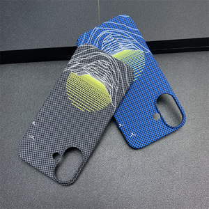 Per <span class=keywords><strong>Apple</strong></span> 16Promax per Kevlar modello in fibra di carbonio custodia per telefono cellulare di lusso mare luna <span class=keywords><strong>14</strong></span> grande foro copertura protettiva impugnatura del telefono - Product Image 3