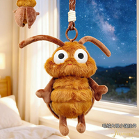 Jouets en peluche amusants et créatifs en coton PP, en forme de chenille moustique, poupées mignonnes et figurines porte-clés, cadeaux d'anniversaire pour garçons et filles