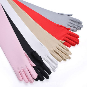 55cm Etiquette Mariée <span class=keywords><strong>Mariage</strong></span> MittenFemelle Haute Élastique Cérémonial Long Stretch Doigt Mariée <span class=keywords><strong>Mitaine</strong></span> - Product Image 2