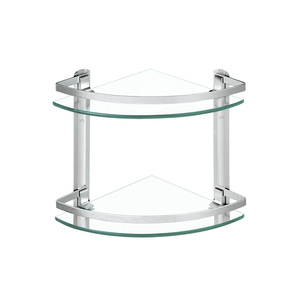 Wall Hanging Corner Three Tier <strong>Shower</strong> Bathroom Storage <strong>Glass</strong> Corner <strong>Shelf</strong> - Product Image 3