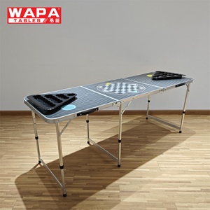 Mesa de Juego plegable de aluminio Beer Pong de 6 pies de largo - Product Image 1