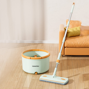 Mop Homettler <span class=keywords><strong>per</strong></span> Pulizie Domestiche con Separazione Acqua Pulita/Sporca, Include Panni Riutilizzabili <span class=keywords><strong>per</strong></span> Pavimenti Asciutti/Bagnati - Product Image 1