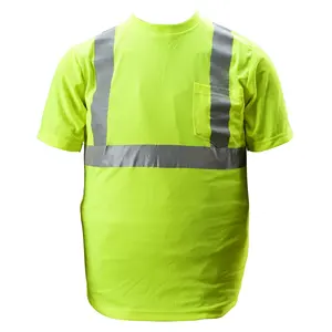 Специальная Светоотражающая Защитная футболка с высокой видимостью, рабочие рубашки с короткими рукавами для мужчин