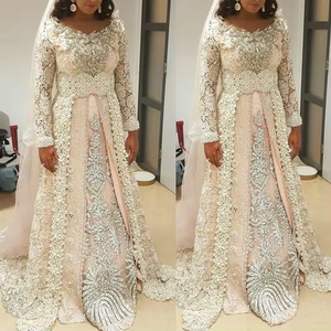 Elegante caftán real con pesado Zardozi bordado hasta el suelo vestido para boda/vestido de fiesta - Product Image 5