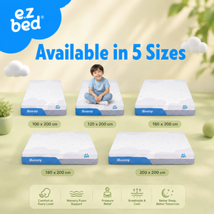 Descansa tranquilamente con el colchón de espuma de alta densidad Memory by EZ Bed, que ofrece 25 cm de confort, soporte estable y una sensación media equilibrada. - Product Image 6