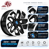 Jantes forgées monobloc personnalisées de 16 à 24 pouces, face usinée argentée, finition noire brillante, 5x120, en alliage, pour Range Rover Vogue Sport