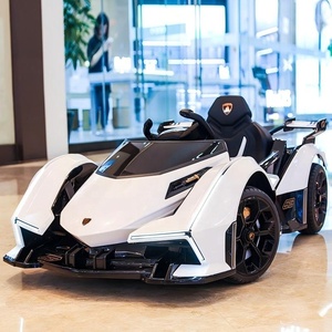 Voiture électrique pour enfants Green LLamborghini, 12V, alimentée par batterie, véhicule pour enfants, télécommande, jouet de course sportive de luxe - Product Image 4