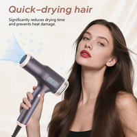 Sèche-cheveux ionique haute puissance 2300W avec 3 réglages de chaleur pour usage professionnel