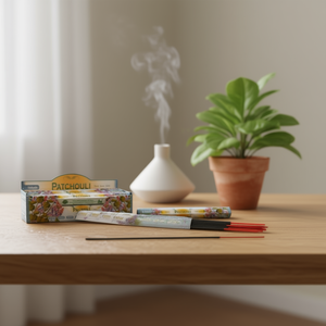 Bâtons d'encens au patchouli, boîte double présentoir, 100g, pour aromathérapie - Product Image 3