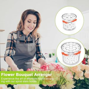 Kök tutucu, çiçek buketi Arranger, 2024 DIY Spiral buket Twister, 2 paket yuvarlak çiçek aranjmanı - Product Image 2