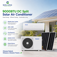 Climatiseur hybride solaire domestique 9000 BTU sans onduleur, connecté au réseau, AC/DC, pour refroidissement/chauffage, à couplage direct des composants, mural