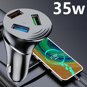 2021 New High-quality Hot-selling Waltz Car Charger 3 USB QC3.0 35W Car Charger for Apple, Samsung, Huawei, LG, HTC, Xiaomi - Product Image 4