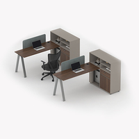 Poste de travail de bureau multi-personnes en mélamine moderne, modulaire, réglable, pliable, mural, pour l'école et la maison