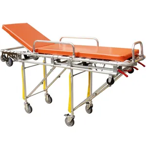 Hospital ambulance medical stretcher aluminium alloy foldable height-adjustable stretcher