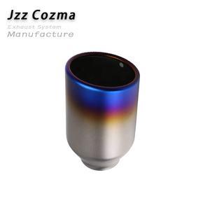 Embout d'échappement universel en acier inoxydable de 2 po avec entrée de 3,5 po, coupe angulaire, sortie simple, finition sablée - Product Image 1