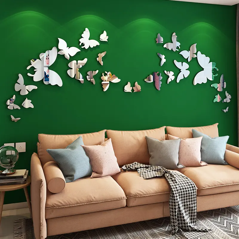 Butterfly 3D wall sticker DIY Wall Sticker mirror wall sticker is suitable for art family room decoration