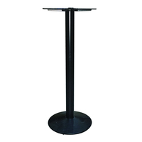 Piétement de table rond en fonte pour table de bistrot avec support croisé et pieds réglables