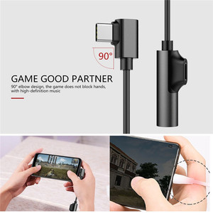 Adaptador OTG USB Tipo C a Conector de 3.5mm para <span class=keywords><strong>P30</strong></span> <span class=keywords><strong>Pro</strong></span>, Mi 9, 8 SE, OnePlus 7, Cable de Audio para Auriculares - Product Image 3