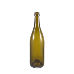 Échantillon gratuit 750ml Bouteille <span class=keywords><strong>de</strong></span> vin en verre <span class=keywords><strong>de</strong></span> forme bordeaux vert ambré foncé avec liège en bois - Product Image 5