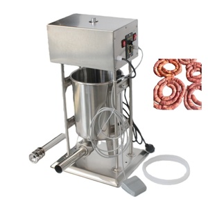 Petite machine <span class=keywords><strong>à</strong></span> farcir les saucisses <span class=keywords><strong>électrique</strong></span> verticale commerciale, <span class=keywords><strong>poussoir</strong></span> <span class=keywords><strong>à</strong></span> saucisses en acier inoxydable - Product Image 1