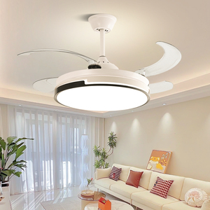 Ventilateur de plafond LED moderne avec lampe, <span class=keywords><strong>lustre</strong></span> invisible <span class=keywords><strong>pour</strong></span> restaurant, salon, chambre à coucher, télécommande, vente en gros - Product Image 6