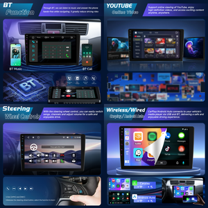 วิทยุติดรถยนต์ Podofo 2 Din 9 นิ้ว รองรับ Wireless <span class=keywords><strong>CarPlay</strong></span>/Android Auto หน้าจอสัมผัส IPS เครื่องเล่นสเตอริโอในรถยนต์ บลูทูธ เครื่องเล่น MP5 บริการ OEM/ODM/โรงงาน - Product Image 2