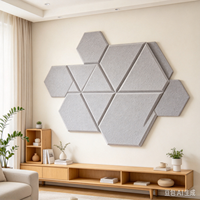 Panneaux acoustiques en fibre de polyester PET haute densité, ignifuges, insonorisants, panneaux acoustiques PET simples pour solution acoustique