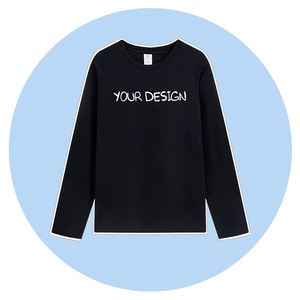 เสื้อเชิ้ตแขนยาวทรงโอเวอร์ไซส์ผ้าฝ้ายถักคุณภาพสูง 100% พิมพ์ลายดีไซน์เรียบง่าย สวมใส่สบาย เหมาะสำหรับเล่นกีฬา แห้งเร็ว ระบายอากาศได้ดี - Product Image 3